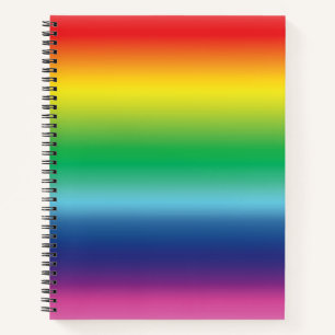 Modernes Regenbogenfarbenmuster Notizbuch