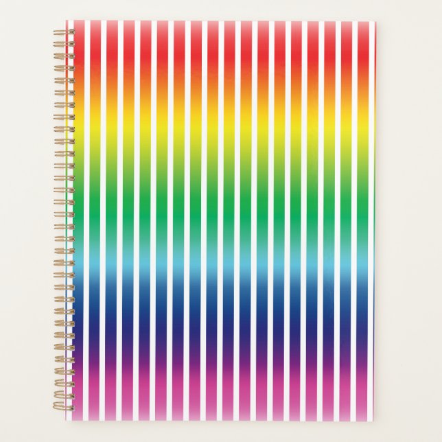 Modernes Regenbogengefälle und weiße senkrechte St Planer (Vorderseite)