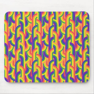 Modernes Regenbogenmuster Mousepad
