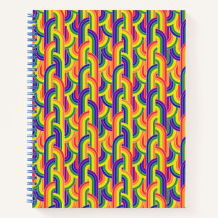 Modernes Regenbogenmuster Notizbuch