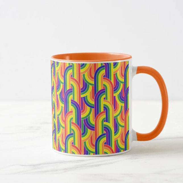 Modernes Regenbogenmuster Tasse (Rechts)