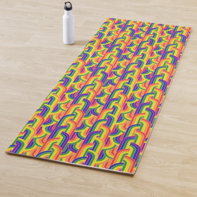 Modernes Regenbogenmuster Yogamatte (Beispiel)