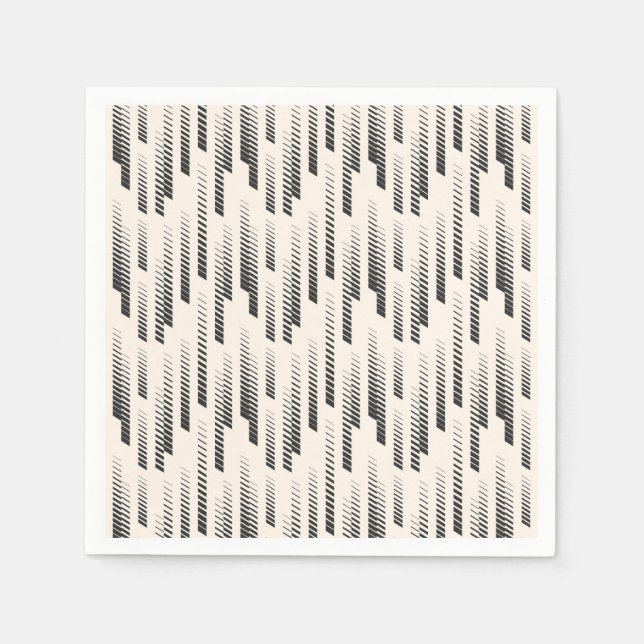 Modernes Regenmuster Serviette (Vorderseite)