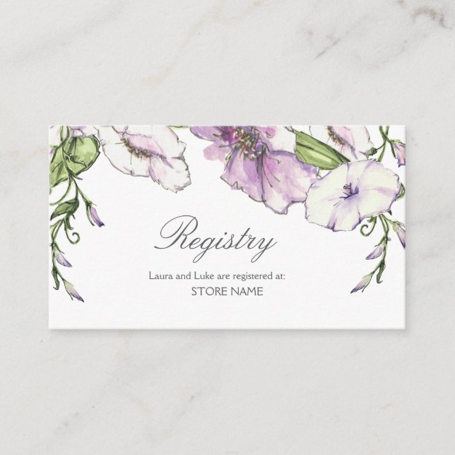 Modernes Register Pansy Begleitkarte (Vorderseite)