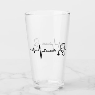 Modernes, registriertes Geschenk für Krankenschwes Glas