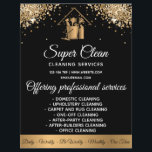 Modernes ReinigungsHouse Sparkling Gold Glitzer Flyer<br><div class="desc">Moderne Haushaltshilfe ReinigungsHouse Sparkling Rose Gold Glitzer Flyer</div>