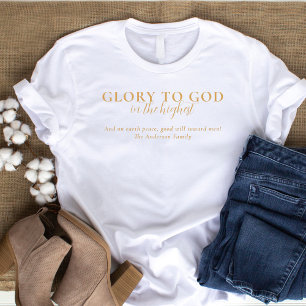 Modernes, religiös Christliches Glaubensgrundgold T-Shirt