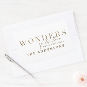 Modernes religiöses Chic Gold im Multi-Foto Weihna Rechteckiger Aufkleber