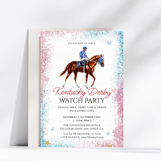 Modernes Rennpferd Derby Party Reitsport Einladung (Von Creator hochgeladen)