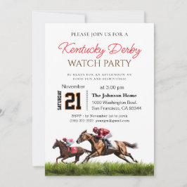 Modernes Rennpferd Derby Party Reitsport Einladung