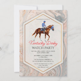 Modernes Rennpferd Derby Party Reitsport Einladung