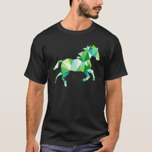 Modernes Rennpferd Pink&Purple Für Reiter & T-Shirt