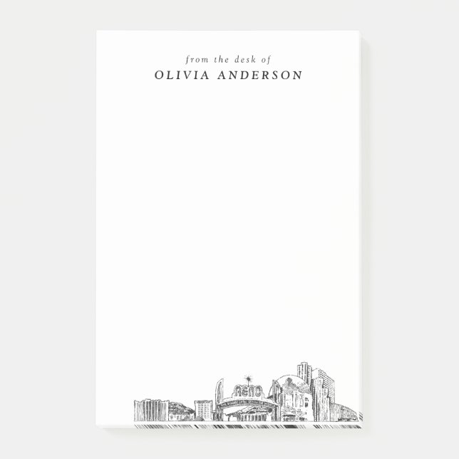 Modernes Reno Nevada Berufliches Geschenk Personal Post-it Klebezettel (Vorderseite)