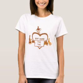 Modernes Restaurant T - Shirt Ess Here