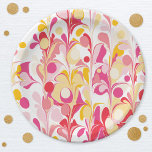 Modernes Retro-Abstrakt rosa Pappteller<br><div class="desc">Freuen Sie sich auf ein modernes Retro-rosa und gelbes abstraktes Design. Originelle Kunst von Nic Squirrell.</div>