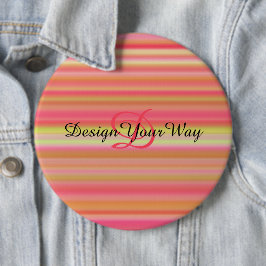 Modernes Retro-abstrakte Streifen Monogramm Button