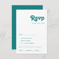 Modernes Retro | Aquamarine RSVP-Karte