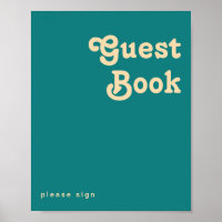 Modernes Retro | Aquamariner Gast Book Sign