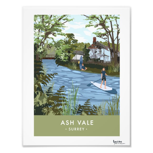 Modernes Retro Ash Vale Poster (Vorne)