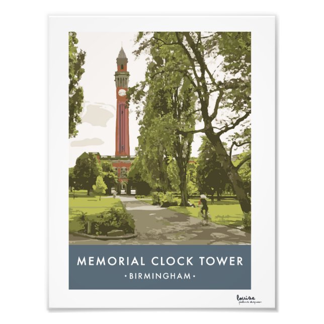 Modernes Retro Birmingham Poster (Vorne)