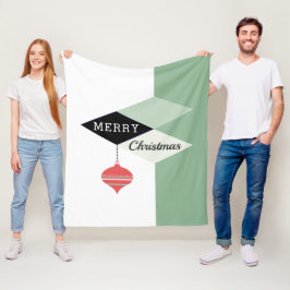 Modernes Retro-Chic Weihnachten des Mittelalters Fleecedecke