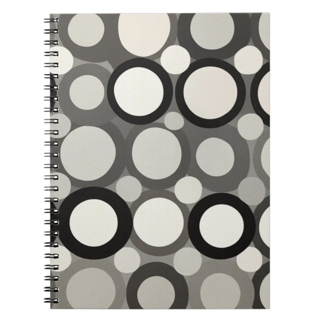 Modernes Retro-Circle-Notebook Notizblock (Vorderseite)