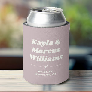 Modernes Retro Cool Fun Wedding Names Gastgeschenk Dosenkühler