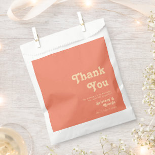 Modernes Retro   Coral Vielen Dank für Ihre Unters Geschenktütchen