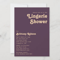 Modernes Retro | Dark Lila Lingerie Dusche