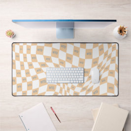 Modernes Retro-Design in beige und grau Schreibtischunterlage