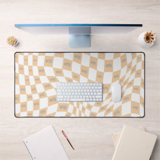Modernes Retro-Design in beige und grau Schreibtischunterlage