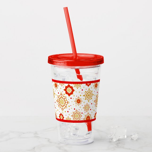 Modernes Retro-Design Mitte des Jahrhunderts Acryltrinkbecher (Vorderseite Ice)