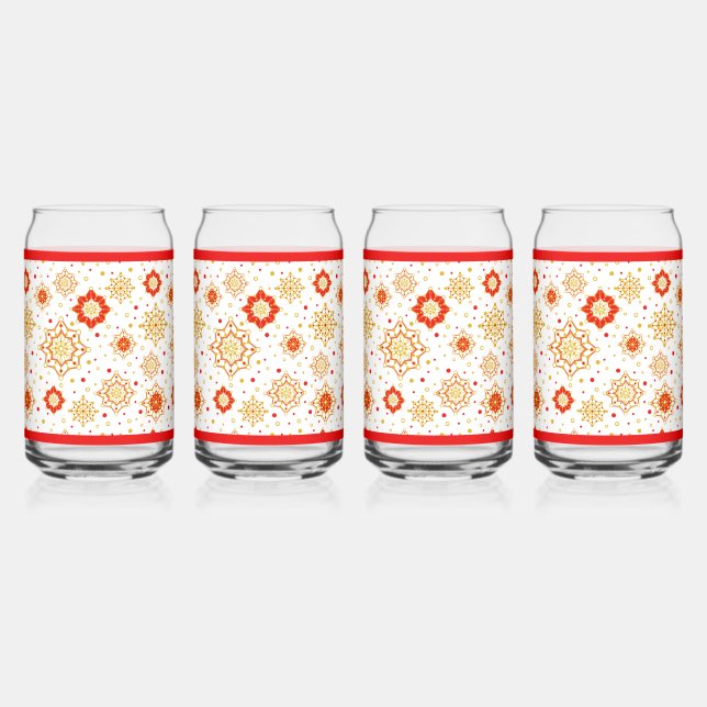 Modernes Retro-Design Mitte des Jahrhunderts Dosenglas (Vorderseite)