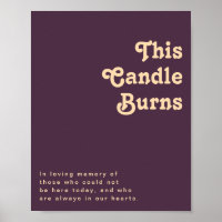 Modernes Retro | Dunkel Lila diese Kerze Burns
