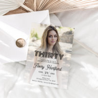 Modernes Retro Foto 30. Geburtstag Party