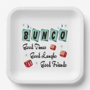 Modernes Retro Good Friends Bunco Pappteller