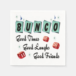 Modernes Retro Good Friends Bunco Serviette