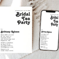 Modernes Retro Lettering Bridal Tee Party