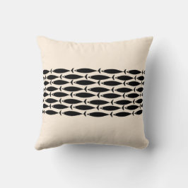 Modernes Retro-Minimalistisches Fischmuster aus de Kissen