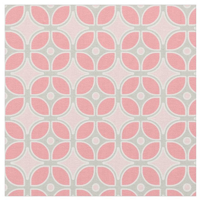 Modernes Retro-Mod Square-Design im Mittelalter Stoff (Nahaufnahme)