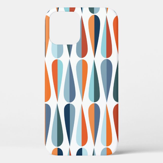 Modernes Retro-Muster aus der Mitte des Jahrhunder Case-Mate iPhone Hülle (Rückseite)