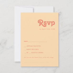 Modernes Retro   Orange Cream Song Request RSVP Ca Karte