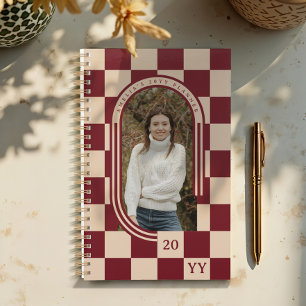 Modernes Retro-Rotkreuz-Muster-Foto Planer