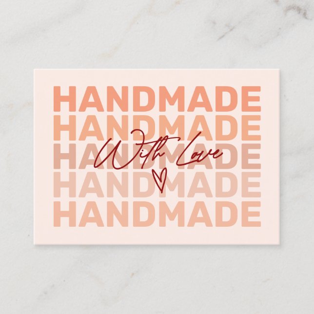 Modernes Retro Vielen Dank für die kleine Visitenk Visitenkarte (Vorderseite)