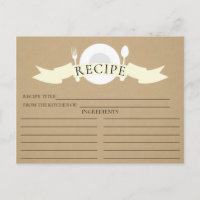 Modernes Rezept-Card-Brautparty Kraft