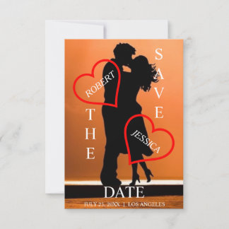 Modernes Romantisches Foto Save the Date Einladung