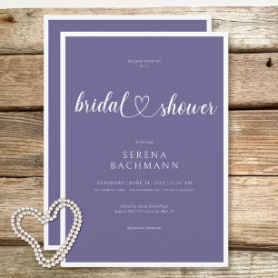 Modernes Romantisches Minimal Lavender Brautparty Einladung
