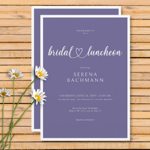 Modernes Romantisches Minimal Lavender Bridal Einladung
