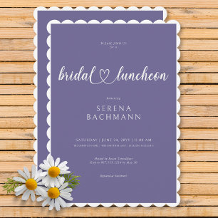 Modernes Romantisches Minimal Lavender Bridal Einladung