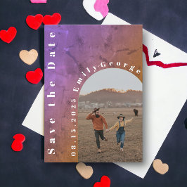 Modernes romantisches romantisches pastellrustikal save the date